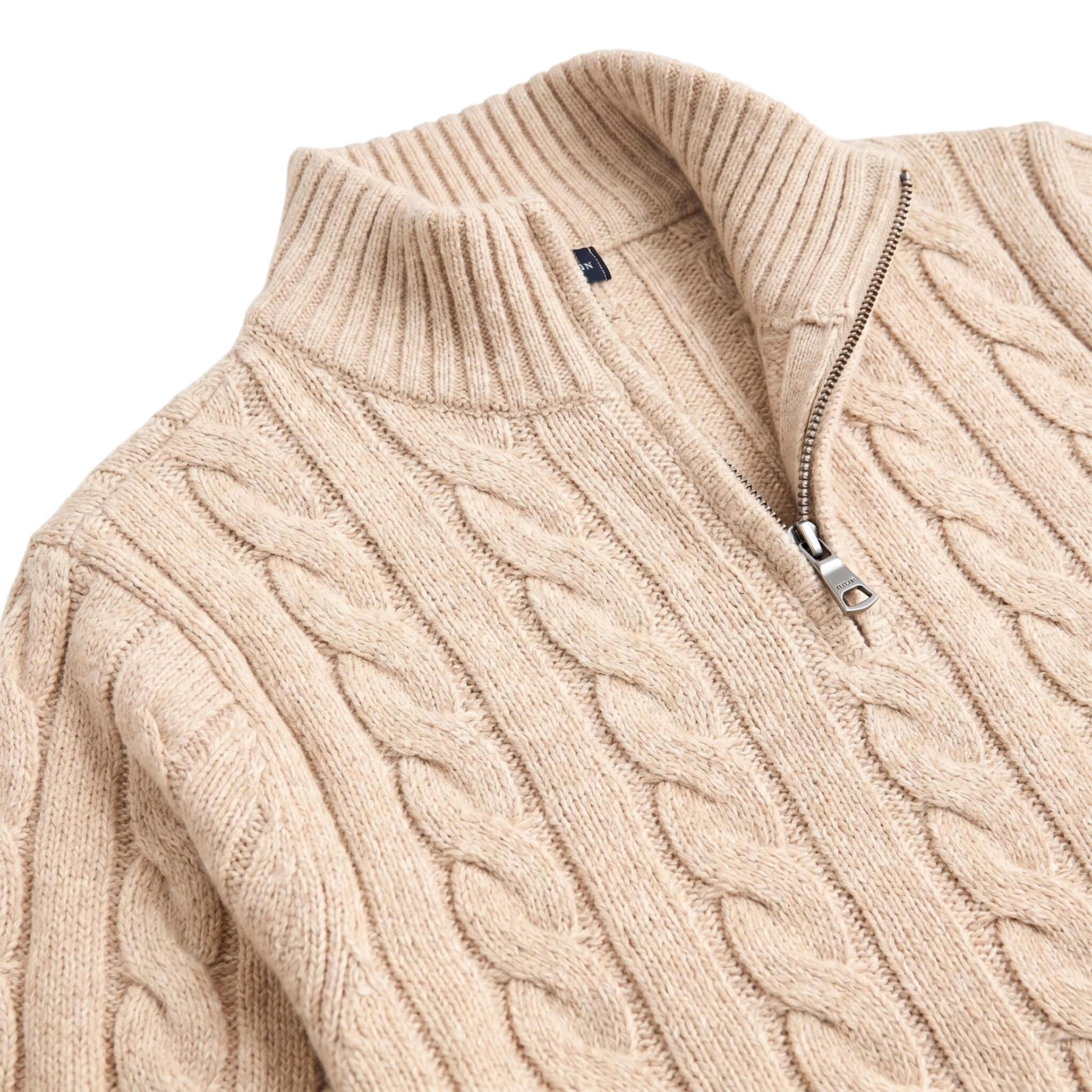 Herre Strikket Half Zip Trøje | Komfortabel Pasform