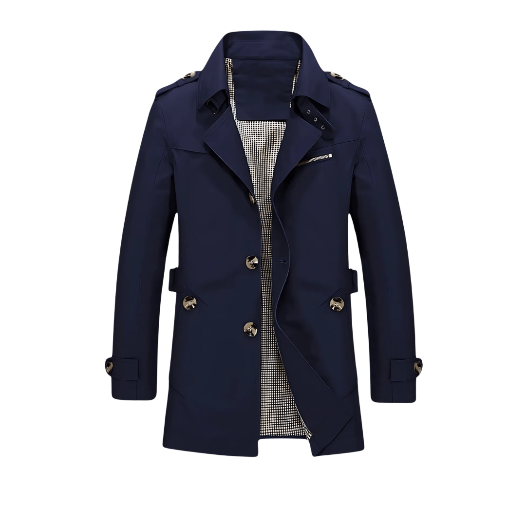 Herre Tidløs Trenchcoat | Klassisk Design