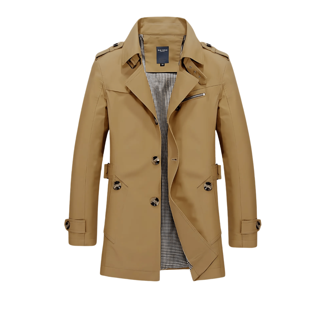 Herre Tidløs Trenchcoat | Klassisk Design