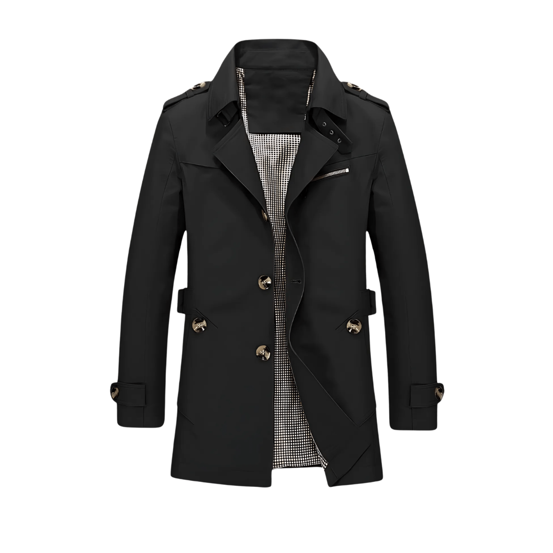 Herre Tidløs Trenchcoat | Klassisk Design