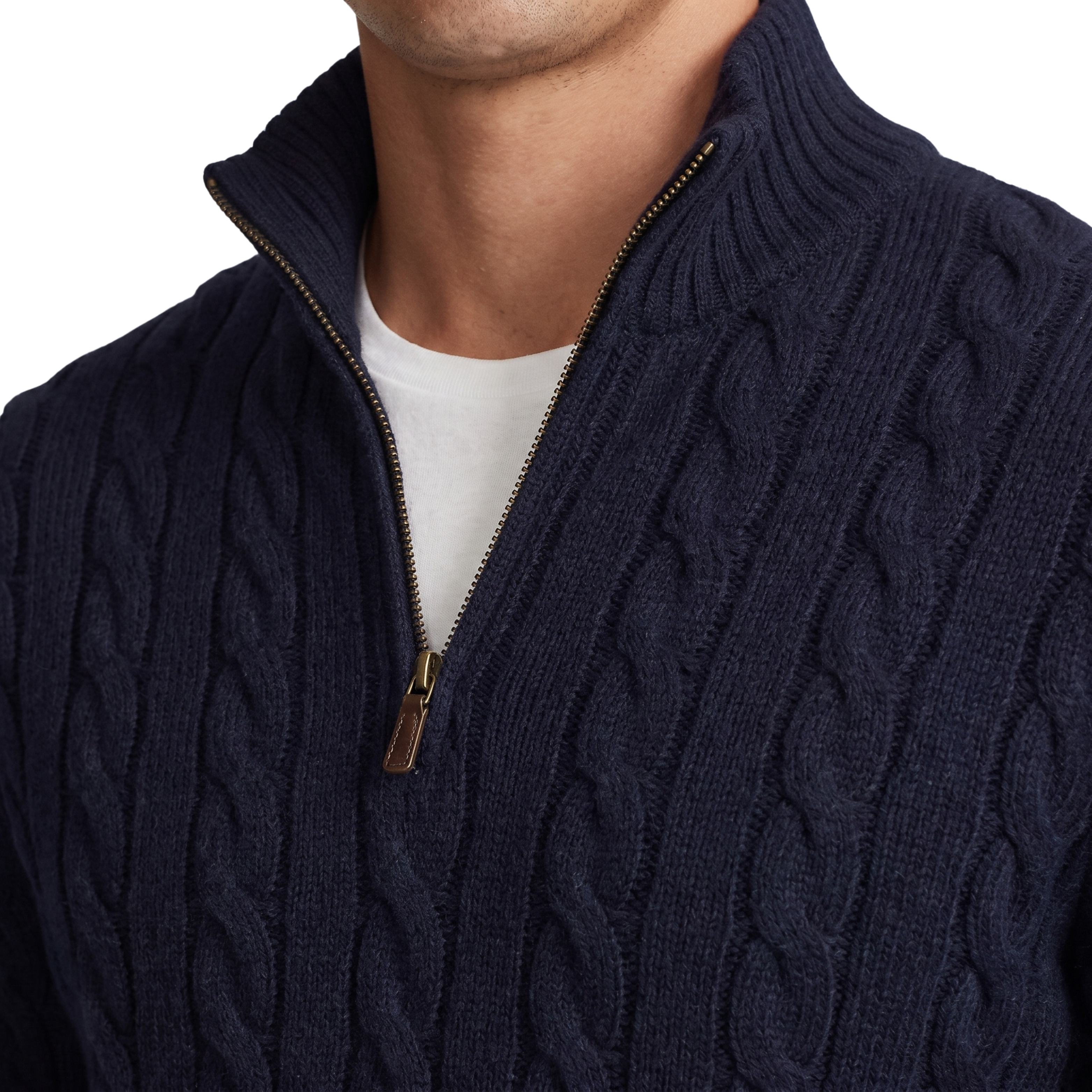 Herre Strikket Half Zip Trøje | Komfortabel Pasform