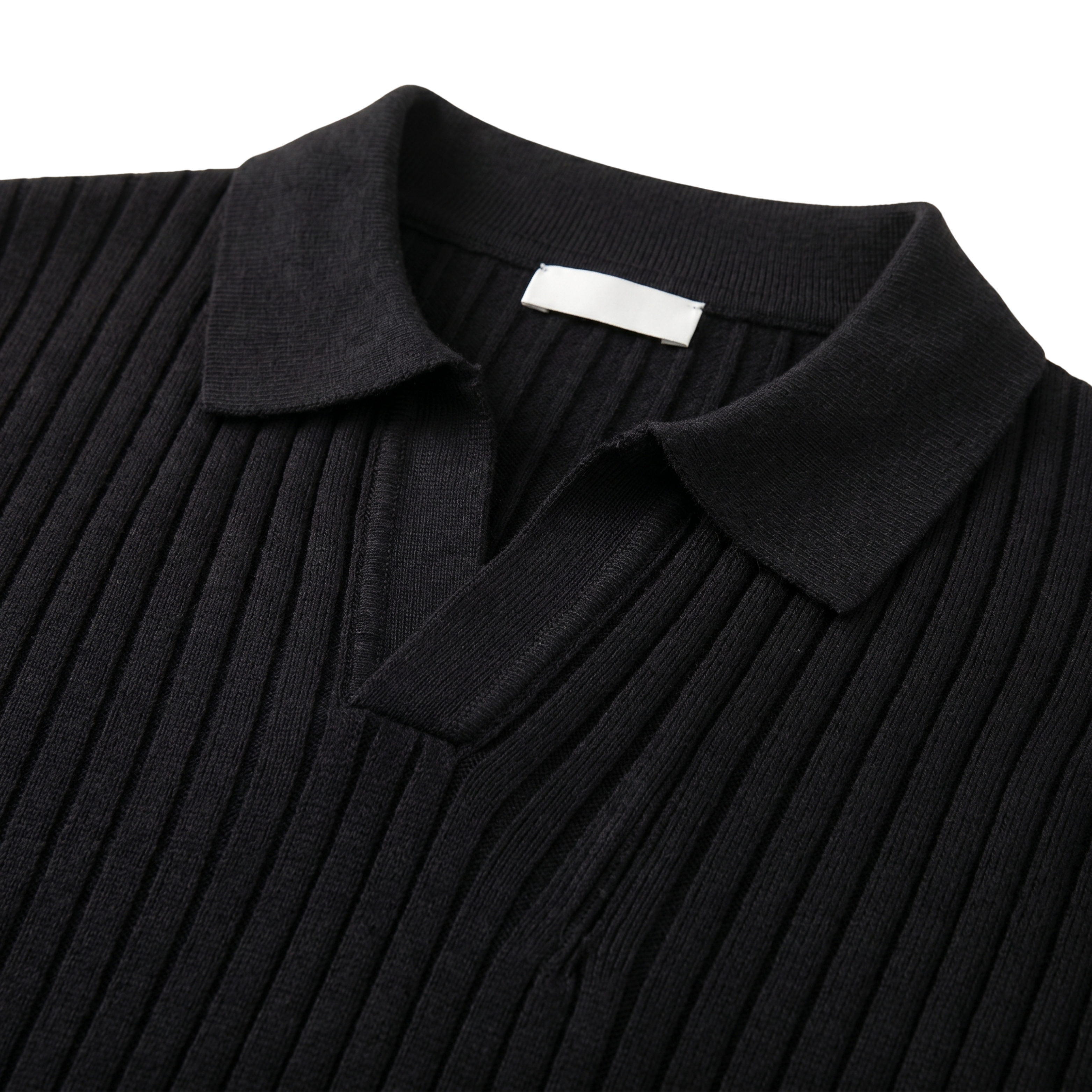 Herre Stribet Langærmet Poloshirt | Klassisk Pasform