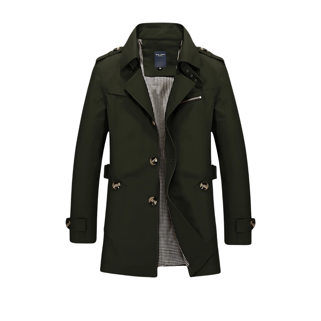 Herre Tidløs Trenchcoat | Klassisk Design