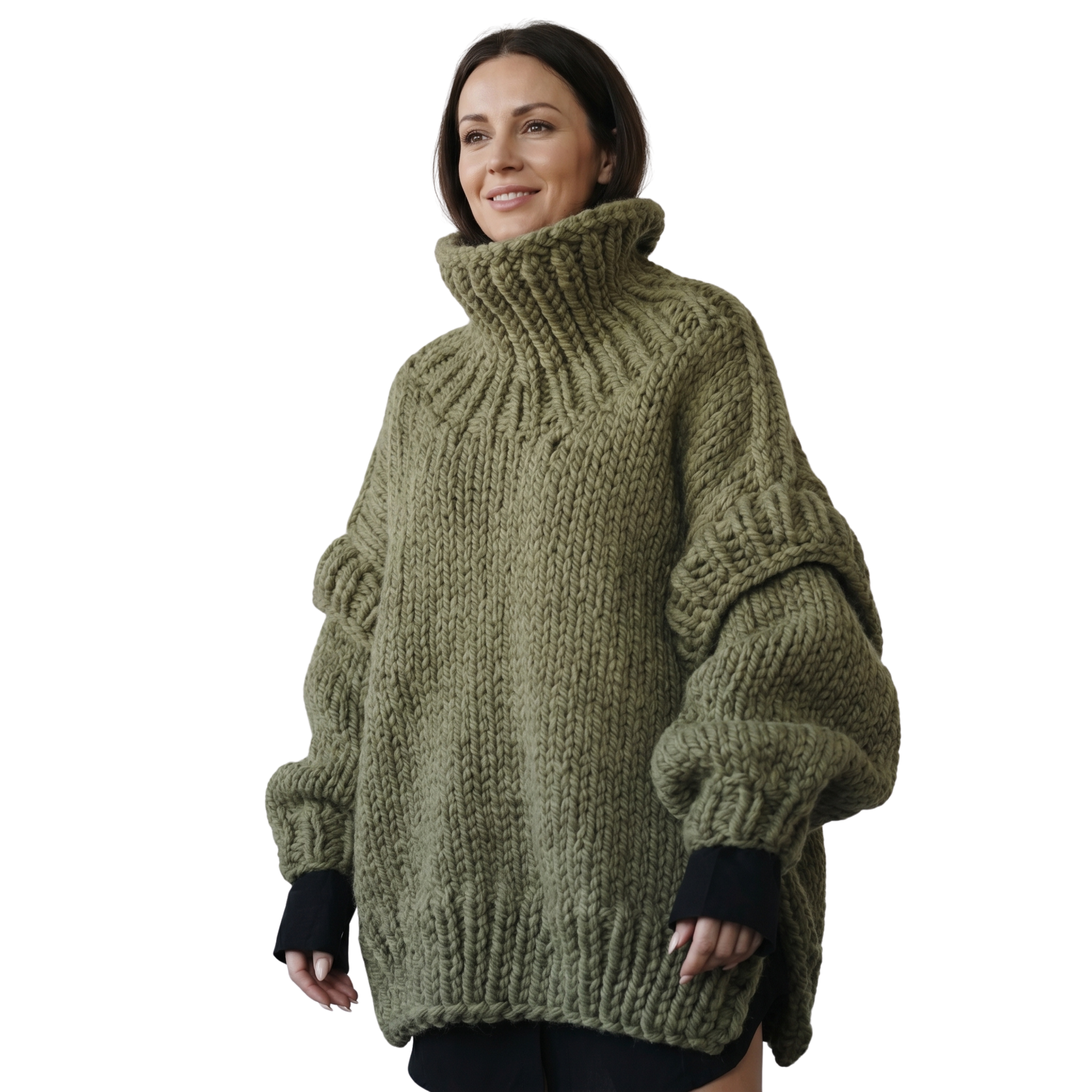 Dame Oversize Striktrøje | Blød Kvalitet