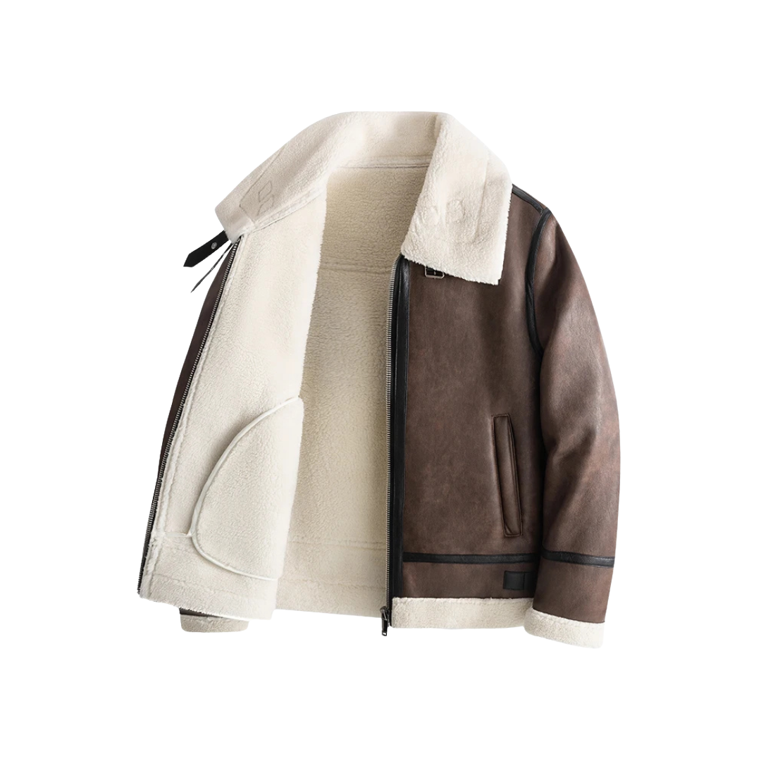 Herre Aviator Jakke med Varm Foring | Klassisk Pasform