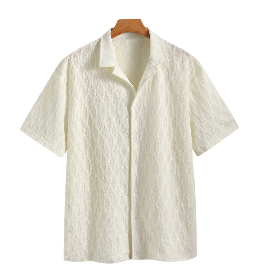 Herre Sommersæt med Skjorte og Shorts | Let Pasform