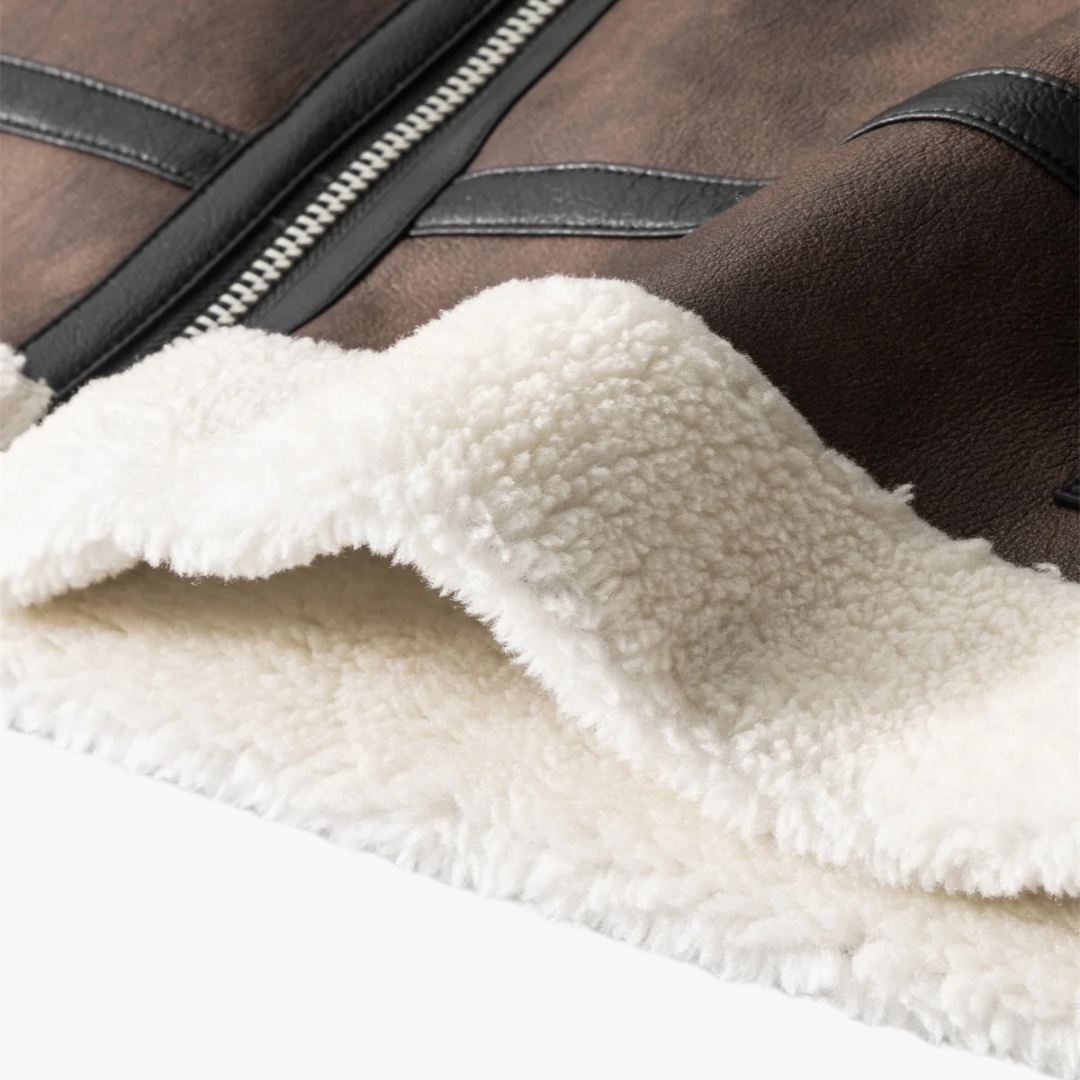 Herre Aviator Jakke med Varm Foring | Klassisk Pasform