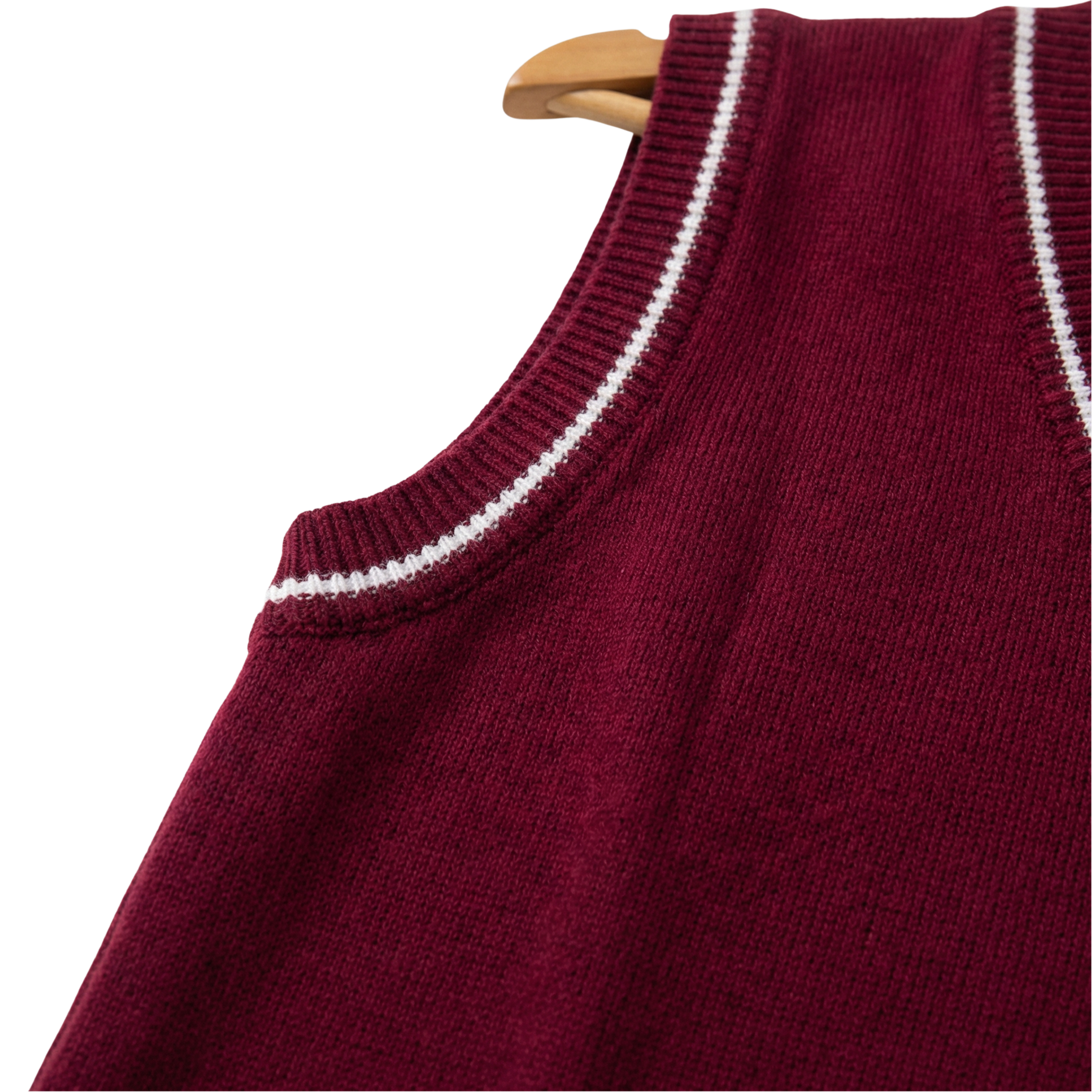 Dame Strikket Sweatervest med V-hals | Klassisk Pasform