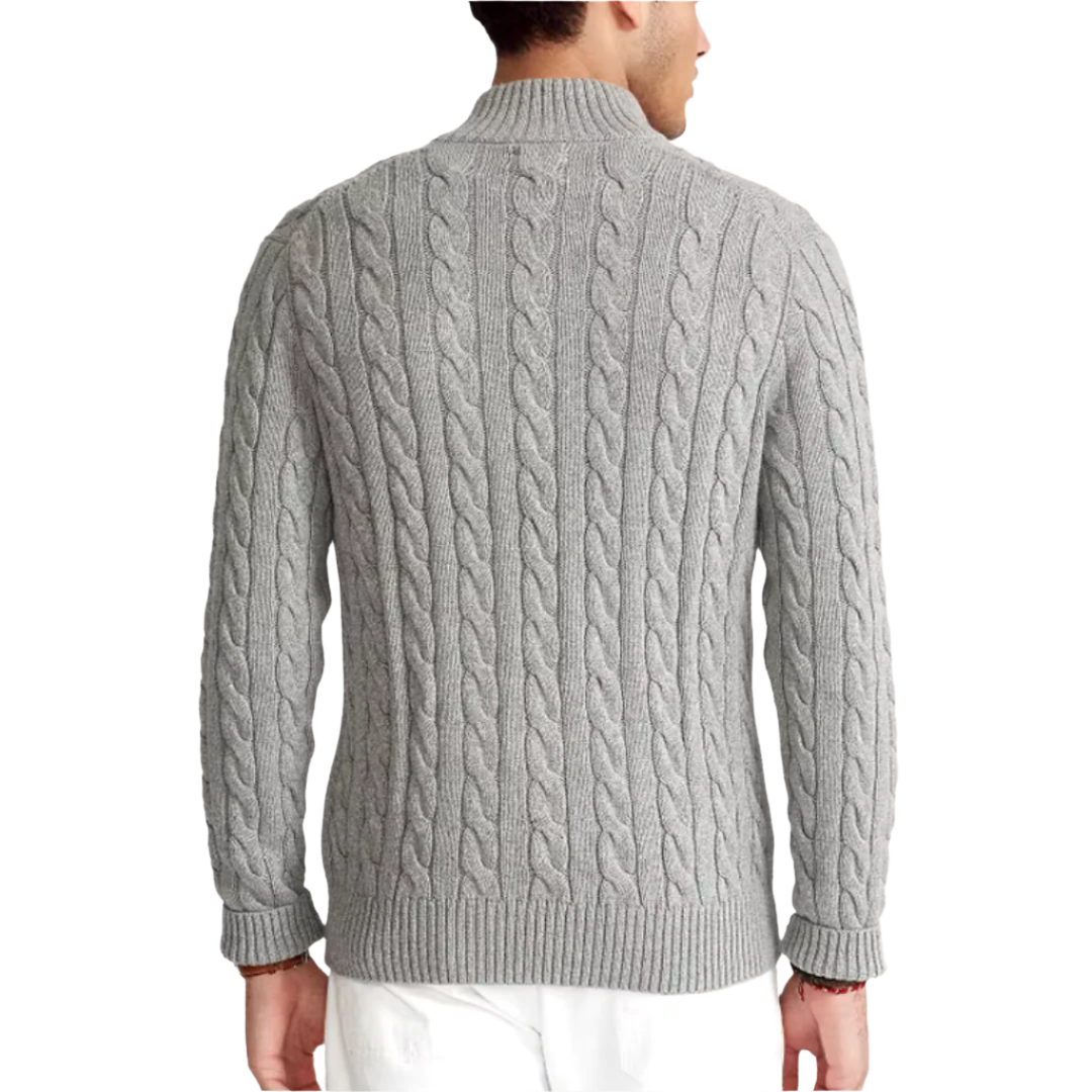 Herre Strikket Half Zip Trøje | Komfortabel Pasform