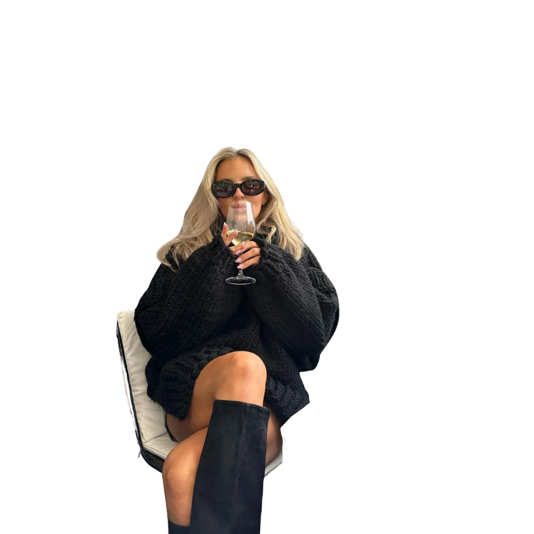 Dame Oversize Striktrøje | Blød Kvalitet