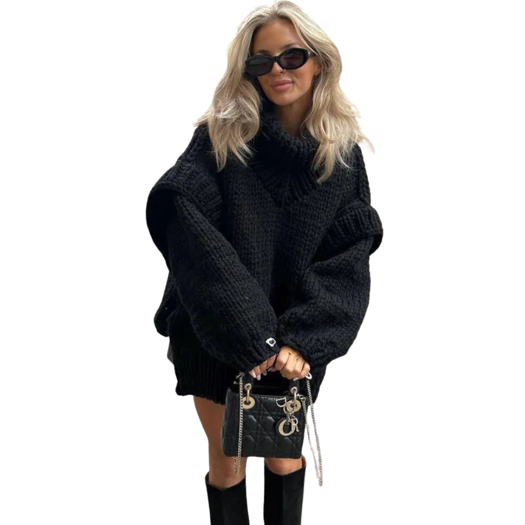 Dame Oversize Striktrøje | Blød Kvalitet