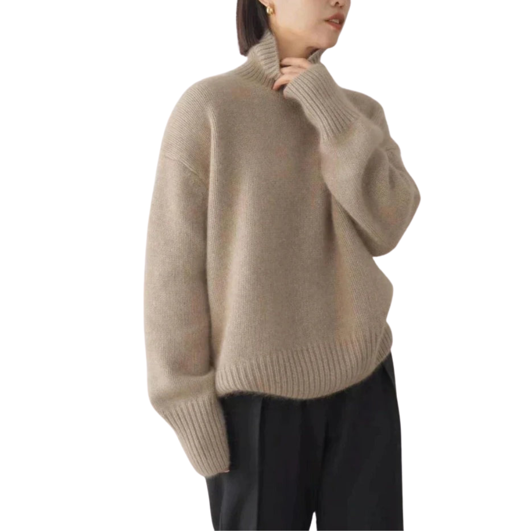 Kvinders Elegant Rullekrave Trøje | Tidløst Design