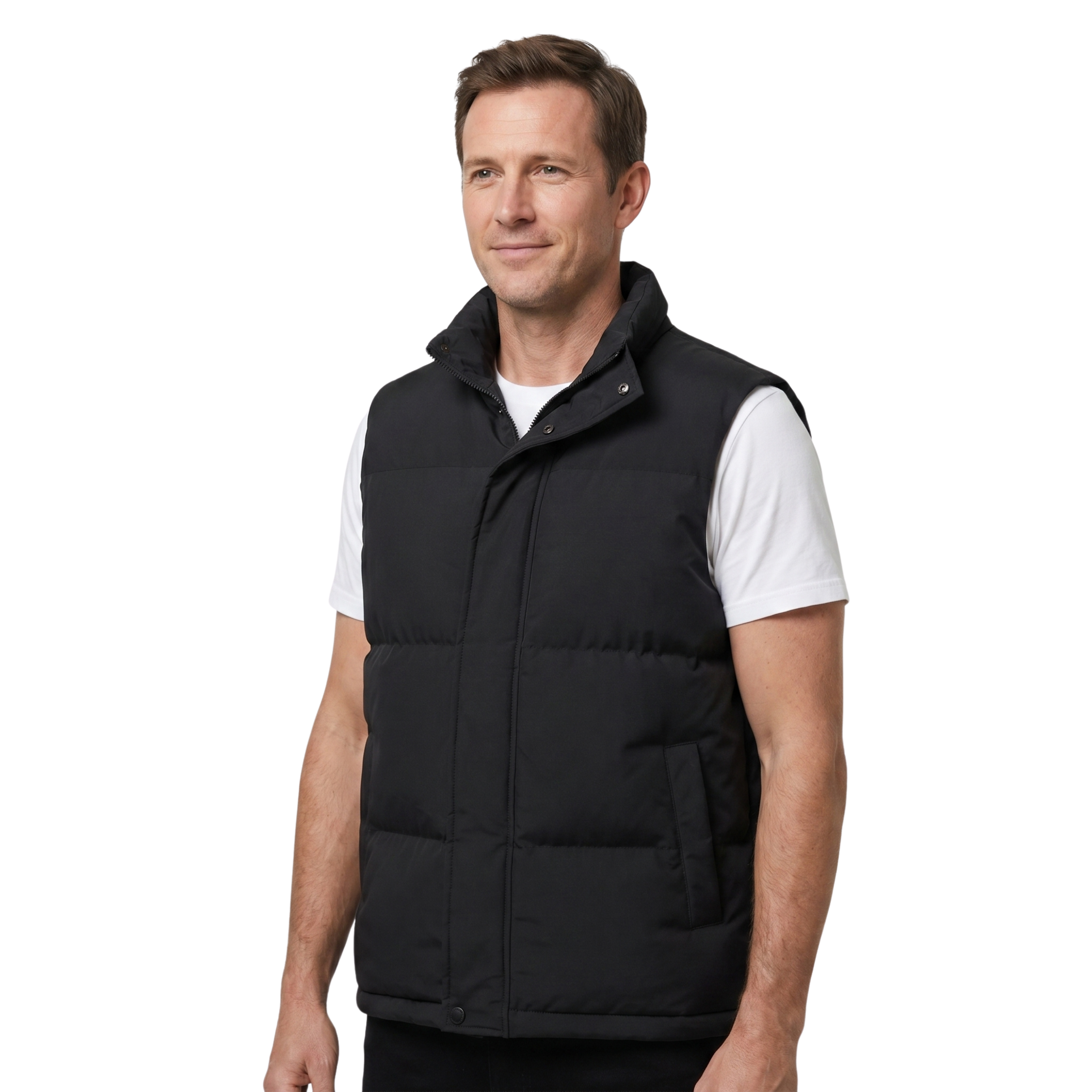 Herre Quiltet Vest uden Ærmer | Let Design